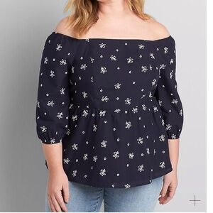 Lane Bryant off the shoulder top